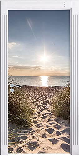 Türtapete Selbstklebend TürPoster 3D Türbild - WEG INS MEER - Türfolie...
