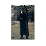 Póster impresionista de Santiago Rusiñol con retrato de Miquel Utrillo 2 - Póster vintage de hombre con abrigo para decoración de pared, pintura decorativa, lienzo, arte de pared, sala de estar