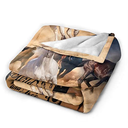 Horse Blanket For Girl Boy Horse Throw Blanket Super Soft Fleece Flannel Cozy Plush Fuzzy Horse Gifts For Horse Lovers For Couch Sofa Bed 50"X40" #TOP3