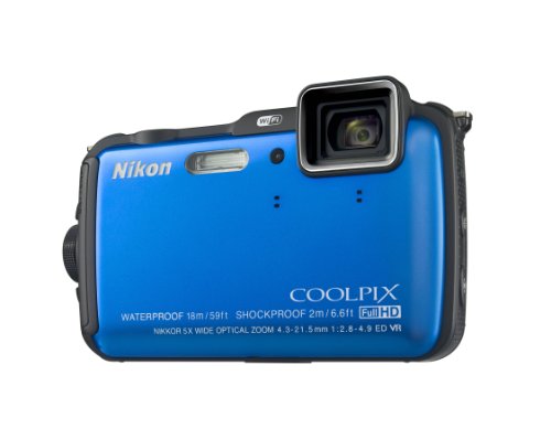 Nikon Coolpix AW120 – Cámara compacta de 16 MP (Pantalla de 3″, Zoom óptico 5X, estabilizador óptico, GPS), Azul