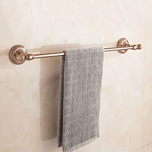 Porte-serviettes de salle de bain unipolaire en aluminium avec étagère intégrée