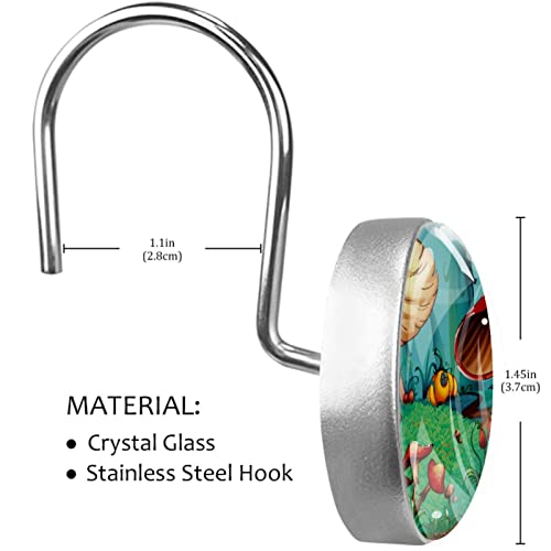 Crochets de rideau de douche en acier inoxydable style champignon - 4
