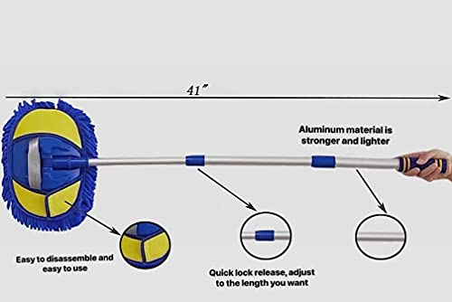 image for KIWEN Microfiber Car Wash Brush Mop Mitt Kit with 41