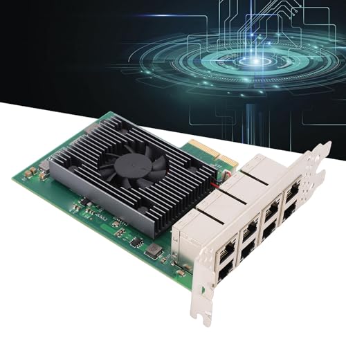 Tarjeta de Red Ethernet PCIe de 8 Puertos Gigabit, Chip 1350AM4 Soportado, con Disipadores de Calor de Aluminio, para Servidores, Estaciones de Trabajo y Dispositivos de Juego miniatura 3