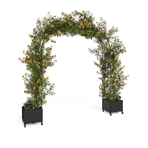Garden Arch Trellis for Outdoor Climbing Plants, Climbing Plant Trellis Arch,Metal Wedding Arbor for Plants, Floral Backdrop, Party Decor, Balloon Sta