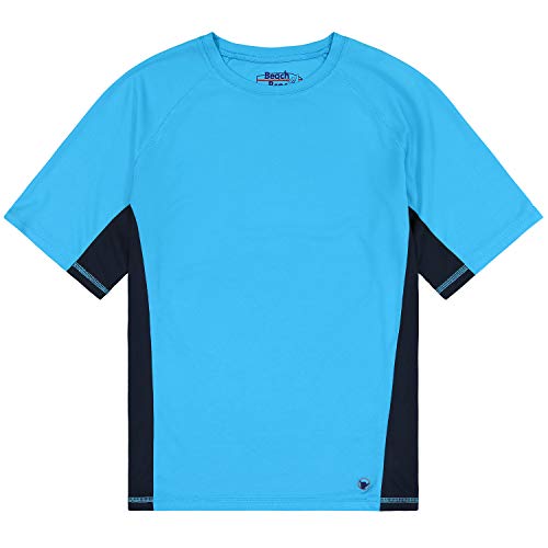 Beach Bros. Men's UPF 50+ Swim Shirt - Short Sleeve Quick Dry Rashguard