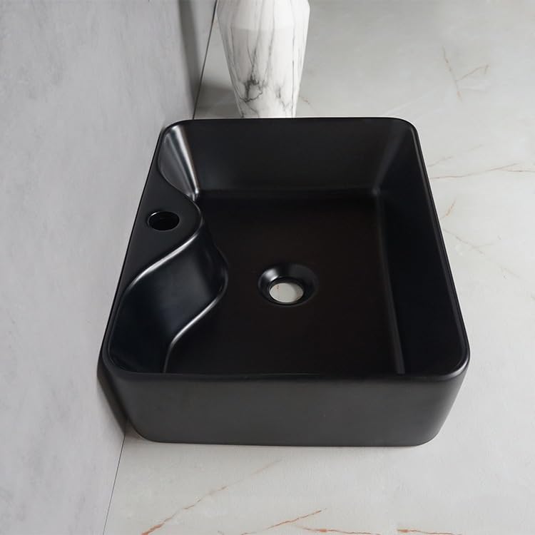 Łazienka nowoczesna prosta łazienka łazienka ceramiczna umywalka nad umywalką nablatowa umywalka na balkon kwadratowy