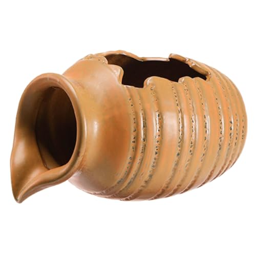 SOLUSTRE Ceramic Fountain Jar Water Flow Outdoor/Indoor Decoration Elegant Water Feature for Garden/Courtyard Easy to Use Weatherproof Design