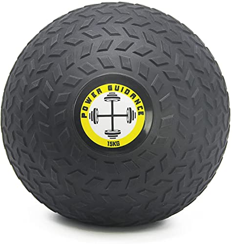 POWER GUIDANCE - Slam Ball Wall Ball Médecine Ball avec Surface texturée pour Une Prise en Main Facile, et lestée en Caoutchouc pour Cross-Training,Exercices Fitness, 15kg