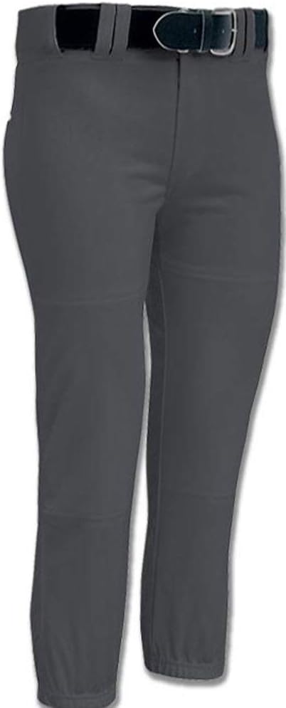 Joe's USA Girls Low Rise Fastpitch Softball Pants, Large- Graphite