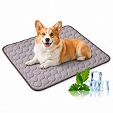 Cooling Mat per Cani e Gatti, Tappetino Autorinfrescante Senza Gel Lavabile, Cuscino Raffreddante per Cuccia Trasportino, Disponibile Taglia M/L/XL per Animali Piccoli Medi Grandi (Marrone, XL)