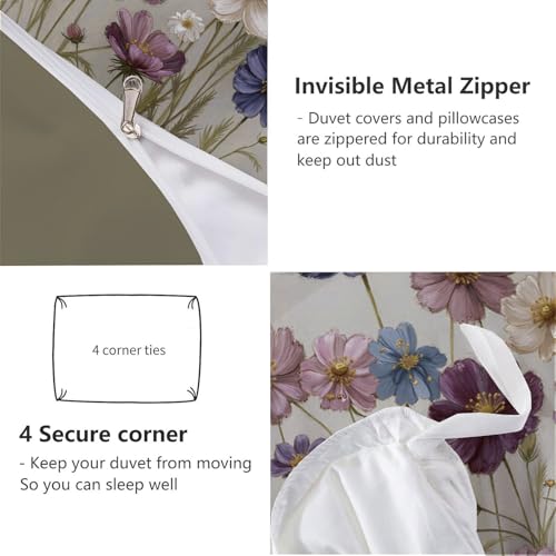 Ropa de cama Cosmos Romántico con funda nórdica de microfibra premium suave y duradera 6