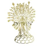 [koulaya]【金属ステッカー】【守護神 スマホ対応】十二支 本命仏 開運グッズ 強粘着 仏教デザイン 車やデスク用 プレゼントにも適 千手観音（ネズミ）