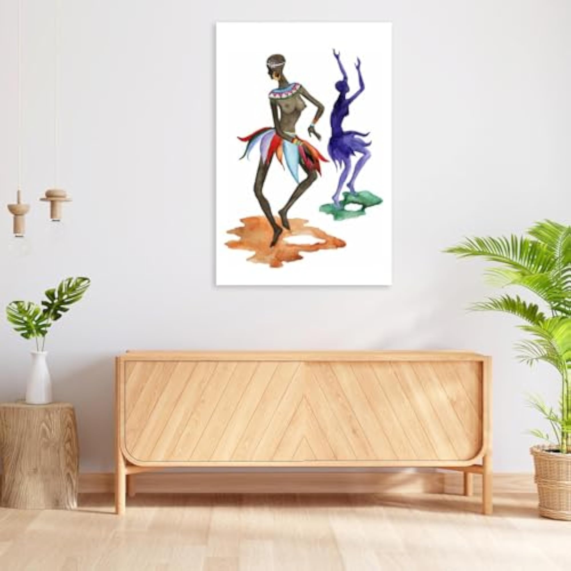 Ethnic Dance D3 Peel & Stick Vinyl Wall Sticker