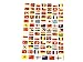 fat-catz-copy-catz 3 x Feuilles de Drapeaux du Monde Pays Autocollants pour Enfants Filles Garçons, Loisirs créatifs, scrapbooks, Fabrication Cartes, Cadeau Fête Sacs