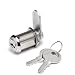 Disc Tumbler Cam Lock with 1 1/8" Cylinder and Chrome Finish, Keyed Alike