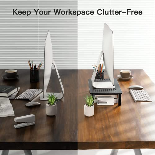 Monitor Stand, Monitor Stand Riser 3 Height Adjustable, Monitor Riser With Airflow Vents, Laptop Stand For Desk, Laptop Riser, Desk Organizer For Monitor, 15.6" Laptop, Pc, Printer #TOP4