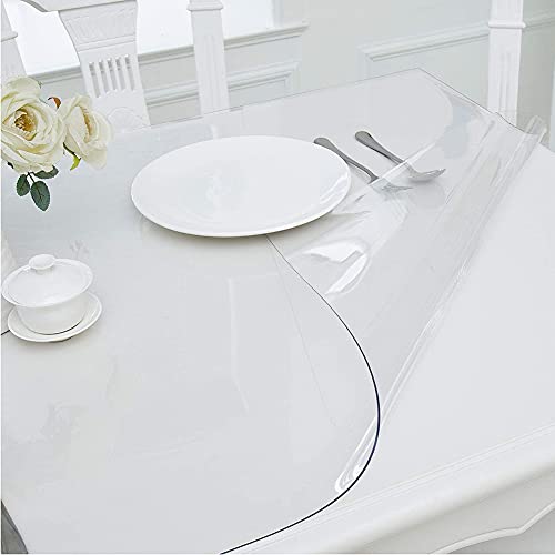 Nappe rectangulaire transparente en plastique imperméable pour table 152x305 cm