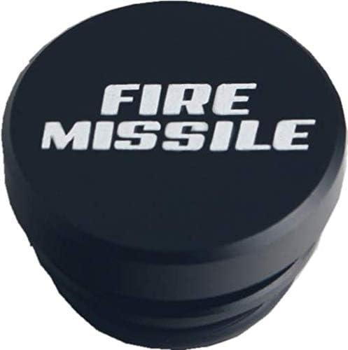 DEWHEL Universal Fire Missile Cigarette Lighter Plug Cover Aluminum For Standard 12V (Fire Missile Black)