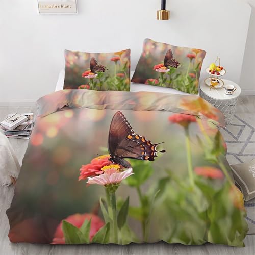 Parure de lit papillon 90x190 en microfibre premium douce