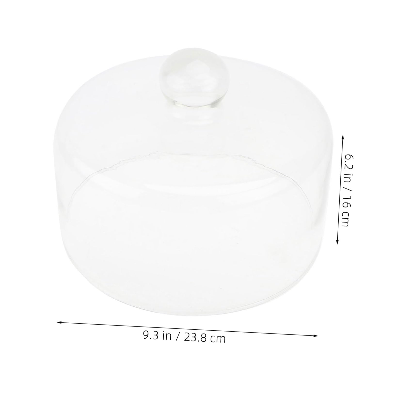 Homoyoyo Cloche à Gâteau en Verre 24 CM Couvercle Mousse Alimentaire, Protection Anti-Poussière, Conçue pour Pâtisseries, Cupcakes et Conservation en Intérieur