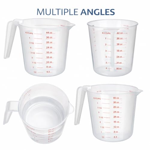 Vaso medidor plástico 4 tazas 32 oz con pico para verter miniatura 7