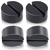 Rustark 4 Pack Jack Pad Universal Slotted Frame Rail Protector Heavy Duty Rubber Medium Size Jack...