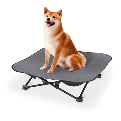 NAIZY Hundebett Erhöhtes Katzenbett 68x68x21 cm, S Größe Faltbar Hundeliege Atmungsaktivem Polyester Haustierbett abnehmbar waschbar Haustierliege, für Indoor-Outdoor