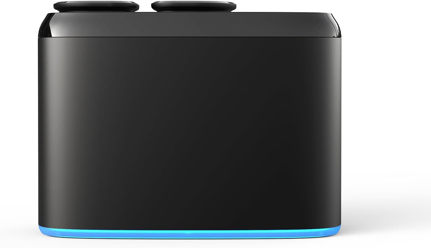 Waterless Essential Oil Diffuser – Dual Nozzle, Customizable, Cordless, APP Control – Smart Fragrance Home Diffuser for Luxury Home Scenting – Black (Black)