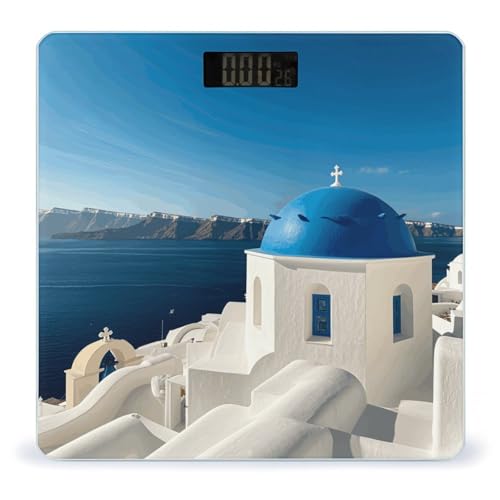 Báscula digital baño vidrio templado Santorini miniatura 1