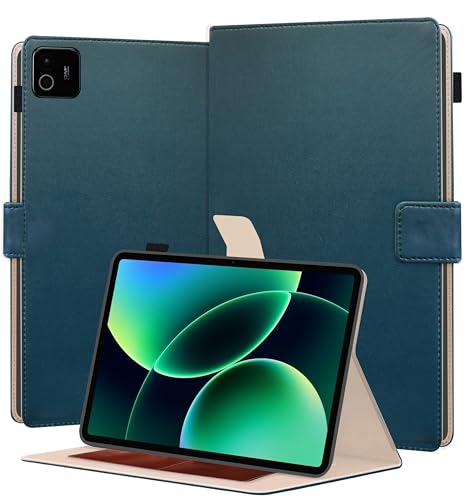 Image of TGK Flip Cover Case for Xiaomi Mi Pad 8 /8 Pro /Mi Pad 7 /7 Pro 11.2 inch Tablet with Stylus Holder (Cerulean Blue)