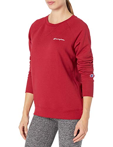 Champion Women's Crewneck, Cranberry Red, X Small