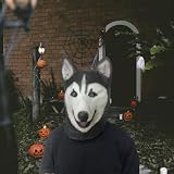Colcolo Hundekostüm-Maske, Halloween-Latex-Maske, realistische Gruselmaske, Hunde-Cosplay-Requisiten für Cosplay-Neuheiten, Festivals, Kostümpartys, Heiser
