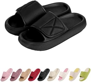 Geweo Adjustable Hook Cloud Slippers for Women Men Non-Slip Shower Slides Bathroom Pillow Slippers Flip Flops Outdoor Indoor