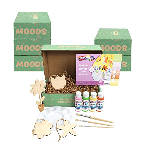 Colorations Moods, Social Emotional Learning Art Kit, Picture Nature, Set of 6, Craft Activity, Self Expression Art Activity, Painting Craft All Ages