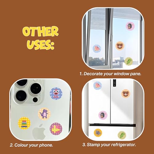 Image of Stamp On Rusty, The Bear, Sticker Stamp and Activity Pad with 10 Pages, 100 Stickers, 1 Stamp Toy Collectible Figure, Fun Learning Activity, Return Gifts for Children from 3 Years
