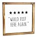 Five Stars Would Poop Here Again Bathroom Sign 12x12 Inch, Farmhouse Bathroom Wall Decor, Funny Poop Sign for the Bathroom Decor Wall Art, 5 Stars Would Poop Here Again Sign, Funny Bathroom Wall Art