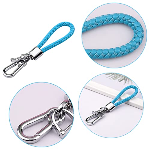 LJHJIJ88 PU Portachiavi Auto Intrecciato 2 Pezzi