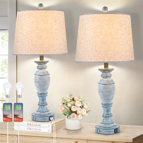 Ireliare 27.7" Table Lamps for Living Room Set of 2,