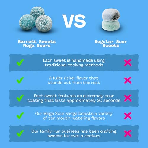 BARNETTS MEGA SOUR RASPBERRY 500g