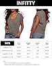 INFITTY White T Shirt Women Short Sleeve V Neck Loose Fit Casual Solid Color Tee Shirts 2026 Trendy White L #3