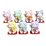 日本 漫画 ラッキー 猫 置物 3 D 動物 モデル ギフト 飾り ホーム クラフト 装飾