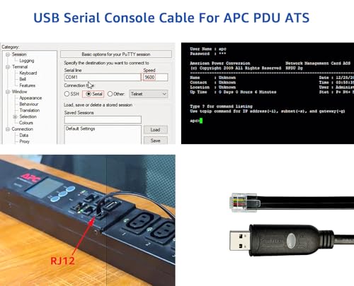 DSD TECH SH-RJ12C USB to RJ12 6P4C RS232 Serial Cable for APC PDU ATS(5.9FT/1.8M) by DSD TECH - Image 2