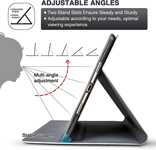 Image of MOCA Case for iPad Air 5 5th / Air 4 4th Generation Case 10.9'' 2022 /2020 [Soft Back /Pencil Holder] iPad A2588 /A2589 /A2591 /A2316 /A2324 /A2325 /A2072 iPad Smart Flip Cover Case (Aqua Blue)