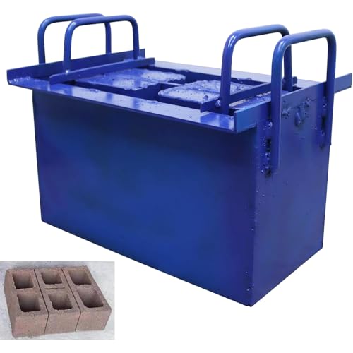 INTBUYING Concrete Brick Making Machine, Manual Hollow Soil Block Brick Forming Machine 220V, Brick Size 15.3X7.7X7.4inch（390x190x190mm）
