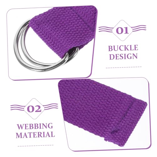 5stuks Verstelbare Yoga Strap Niet-elastische Oefenband Voor Schouders Rug Benen Veelzijdige Fitnessaccessoire Voor Yoga Training - Afbeelding 3