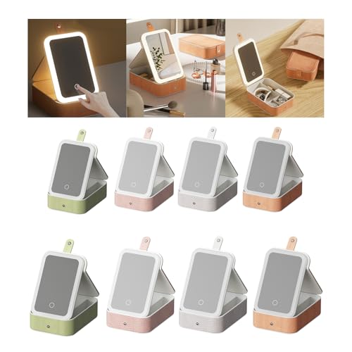 Boîte de rangement à bijoux LED à luminosité réglable et grands compartiments - 2