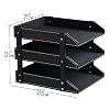 File Trays for Desk Stackable,Desk File Organizer, 3 Tier Paper Organizer Letter Tray, Stackable Desktop Document Shelf Tray Paper Sorter File Holder for Office Home School Organization