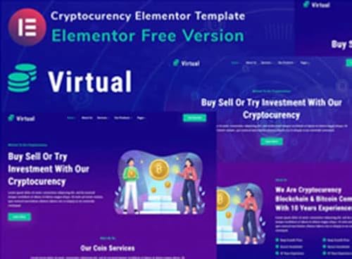 Virtual - Cryptocurency Blockchain & Bitcoin Elementor Template Kit
