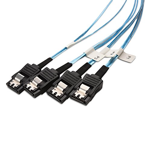 Cable Matters Internal Mini-SAS to 4x SATA Forward Breakout Cable 1.6 Feet
